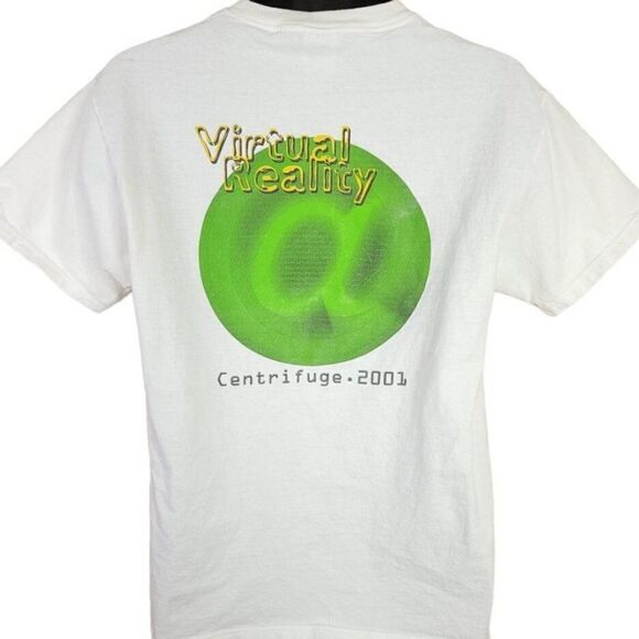 Christian T Shirt Vintage Y2K 2001 Centrifuge Virtual Reality Mens Size Large - Picture 1 of 7